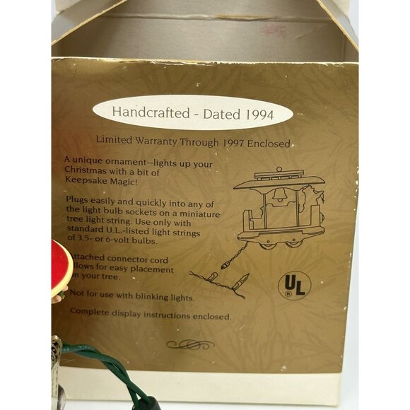 VTG 1994 Hallmark Keepsake Ornament | Kringle Trolley Santa & Penguins, "MAGIC" - Picture 10 of 10